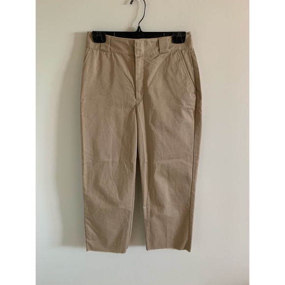 Aritzia TNA The Skater Pant Tan Wide Leg Raw Hem Pant Size 4 - Picture 4 of 11